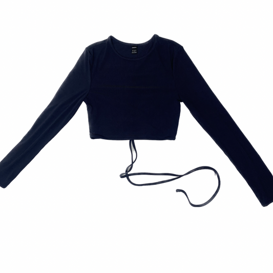 Navy crisscross Crop Top (Size 6)