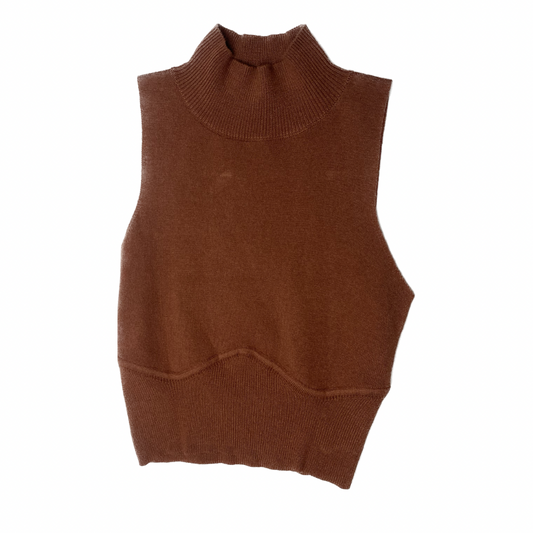 Brown Crop Top Vest (Size 4)